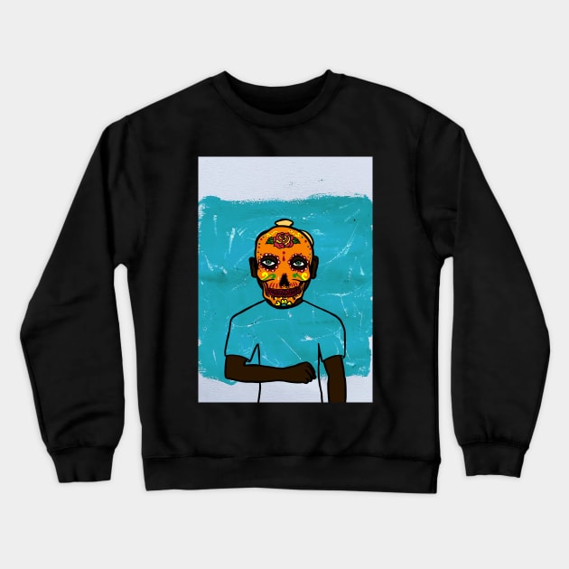 Discover Unique NFT Character with MaleMask and Expressionist Vibes on TeePublic Crewneck Sweatshirt by Hashed Art